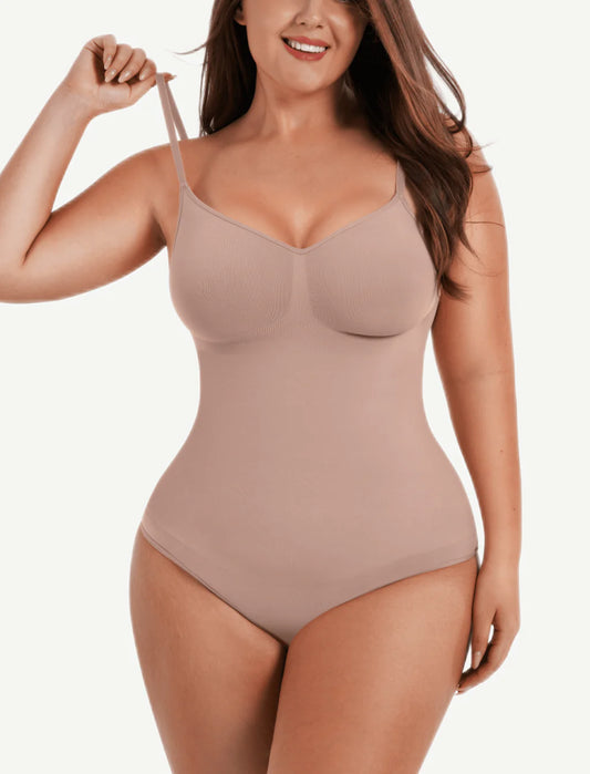 BARELY THERE THONG BODYSUIT - NUDE