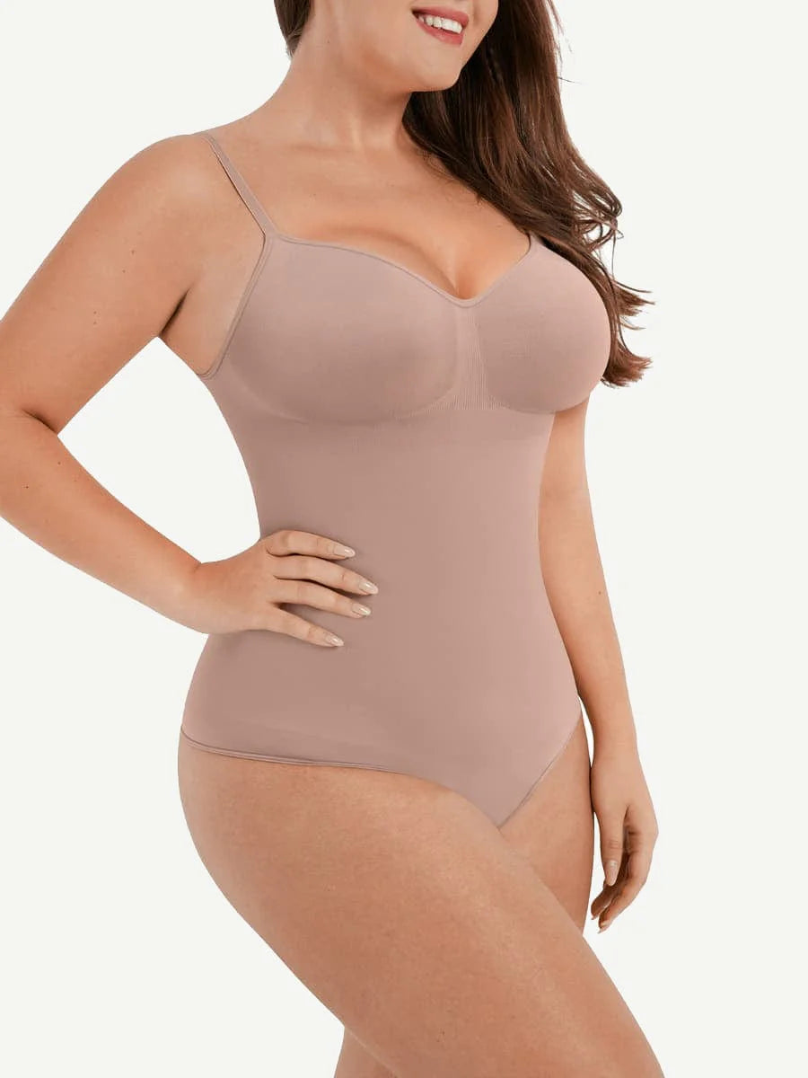 BARELY THERE THONG BODYSUIT - NUDE