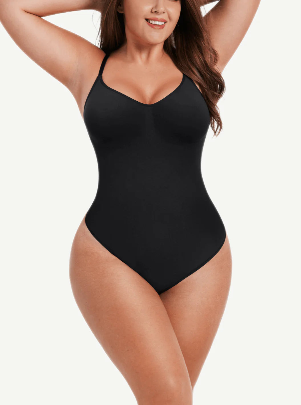 BARELY THERE THONG BODYSUIT - BLACK