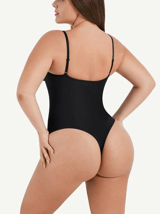 BARELY THERE THONG BODYSUIT - BLACK