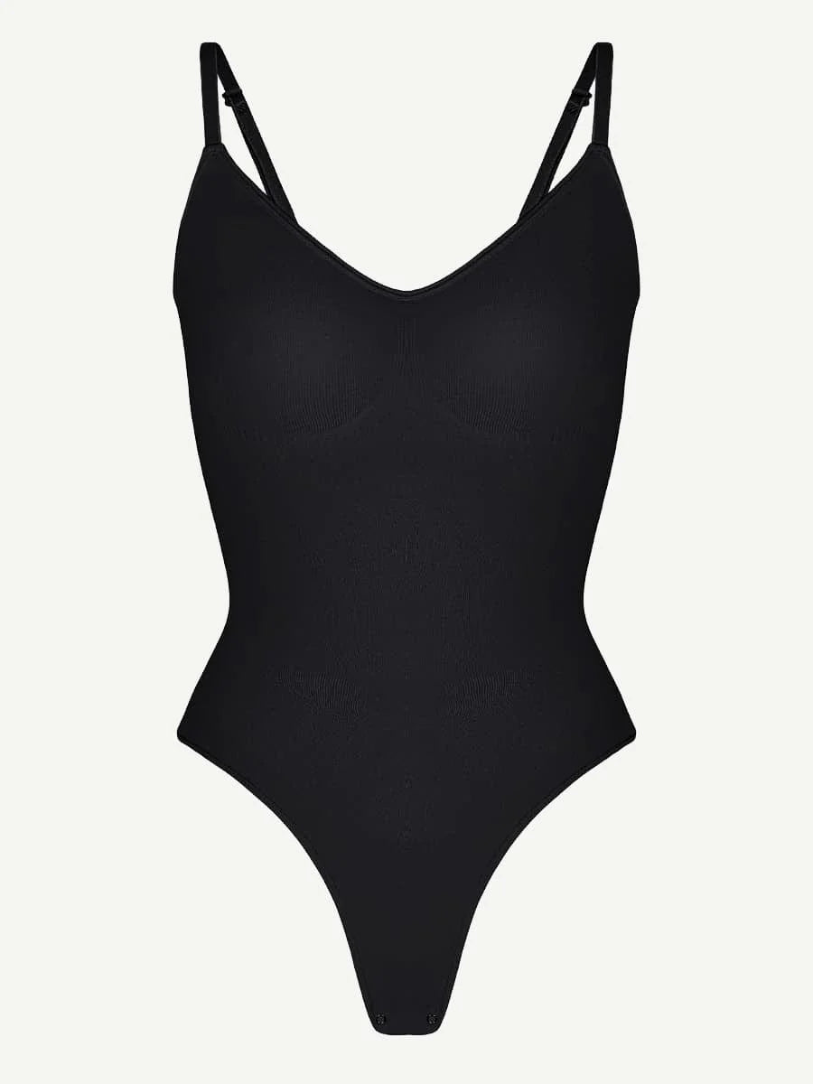 BARELY THERE THONG BODYSUIT - BLACK