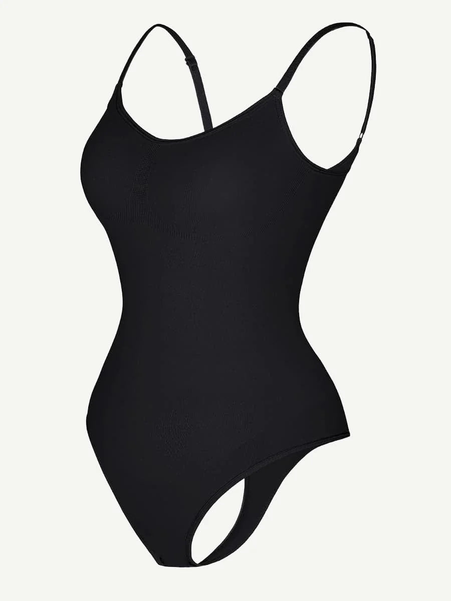 BARELY THERE THONG BODYSUIT - BLACK