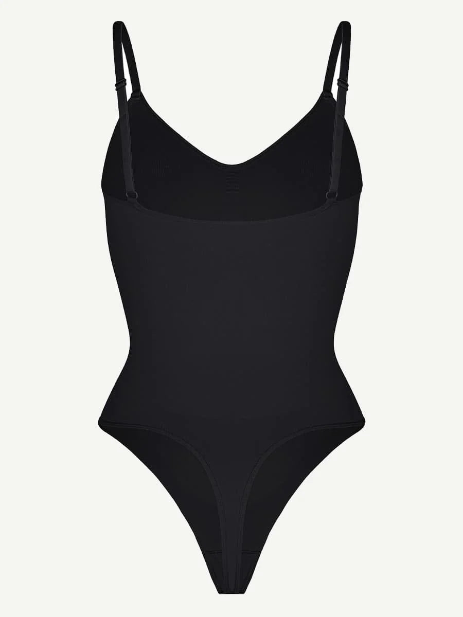 BARELY THERE THONG BODYSUIT - BLACK