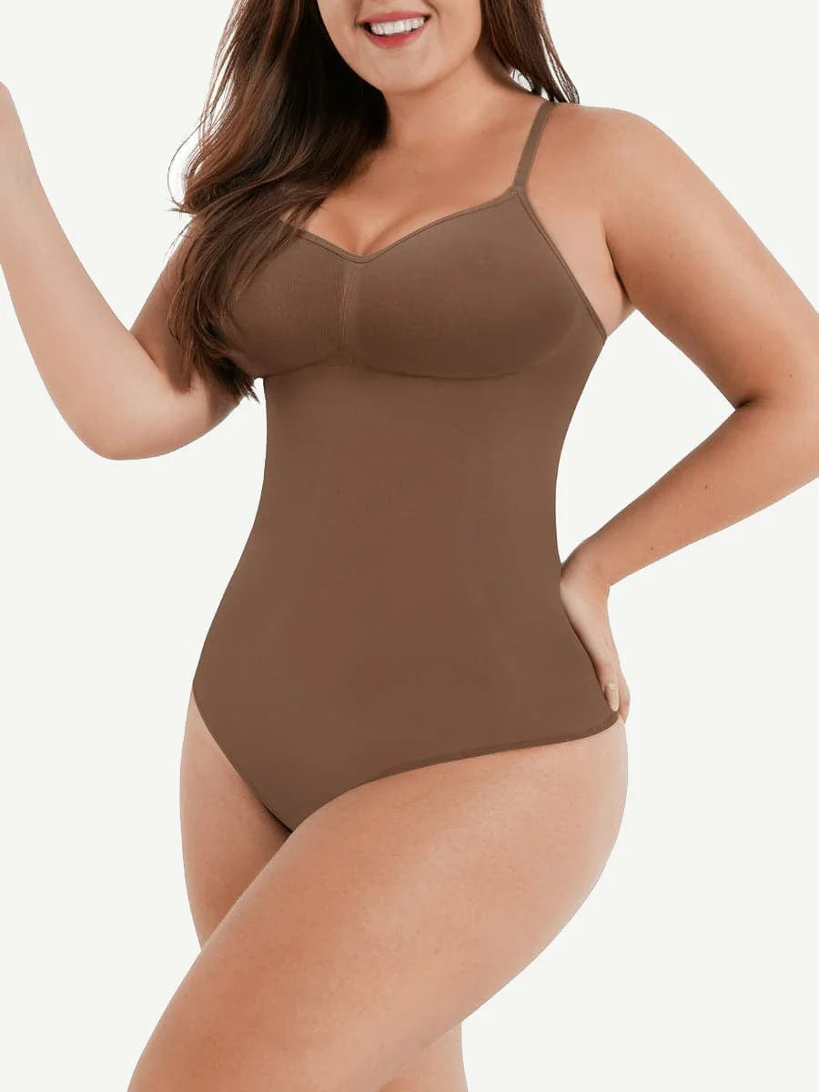 BARELY THERE THONG BODYSUIT - MOCHA