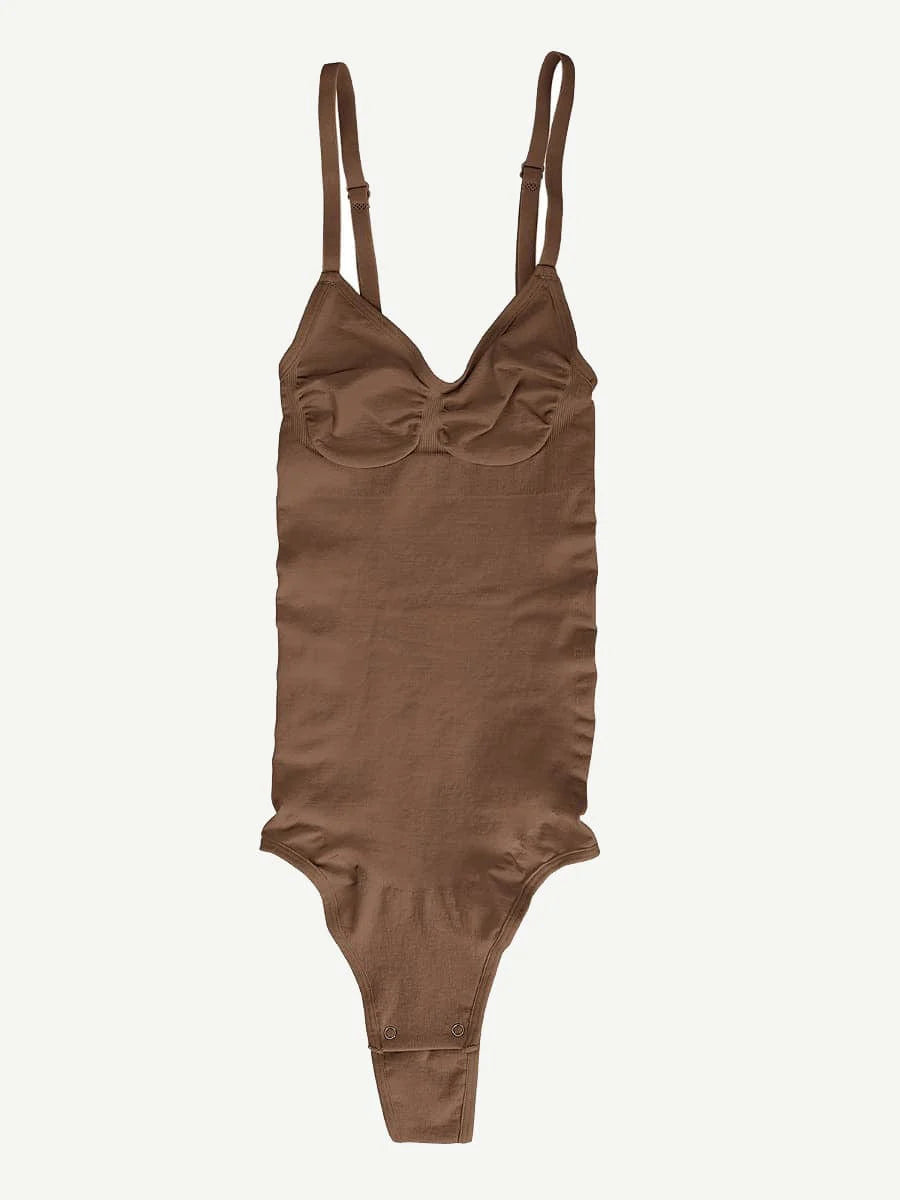 BARELY THERE THONG BODYSUIT - MOCHA