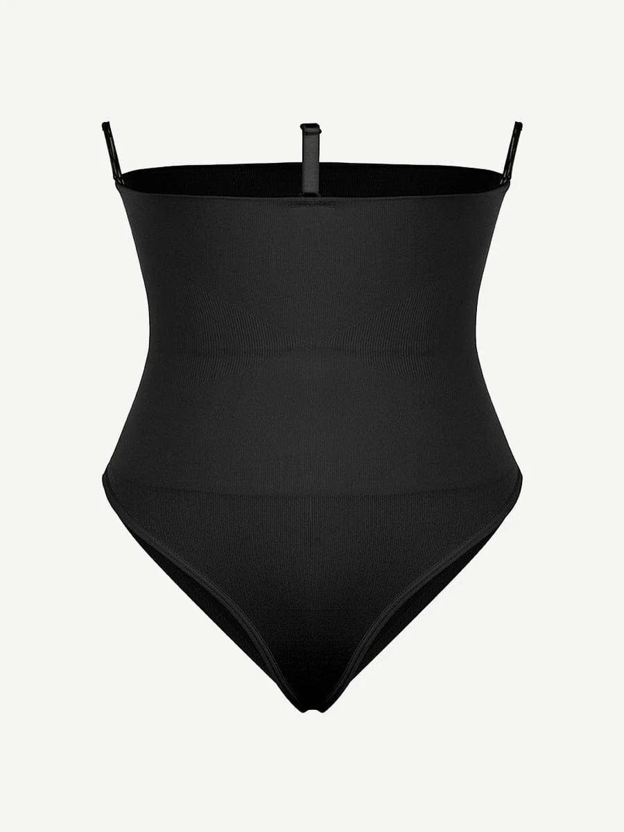 HIGH WAIST THONG - BLACK