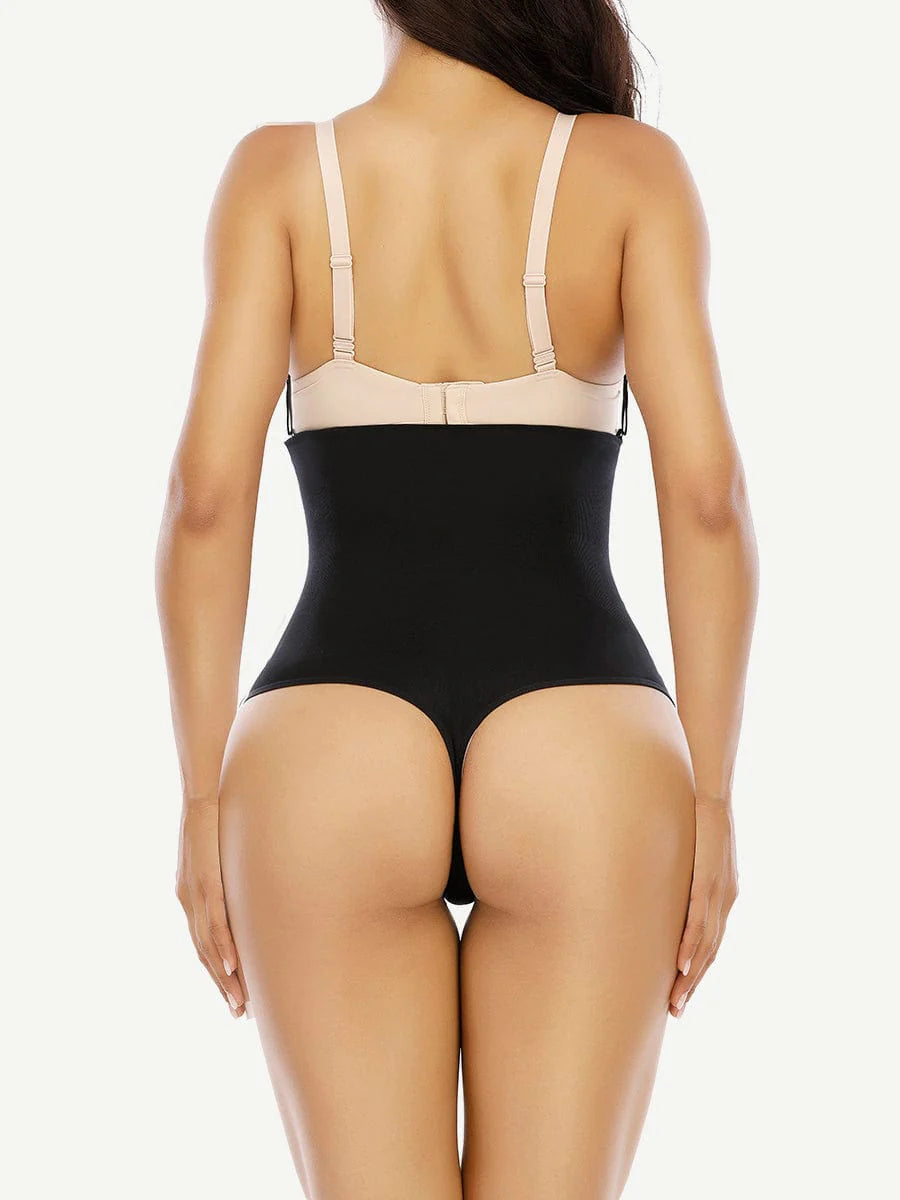 HIGH WAIST THONG - BLACK