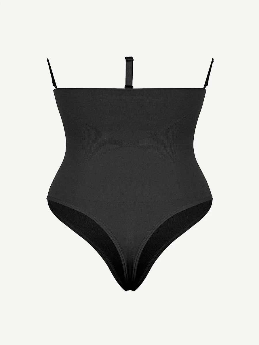 HIGH WAIST THONG - BLACK